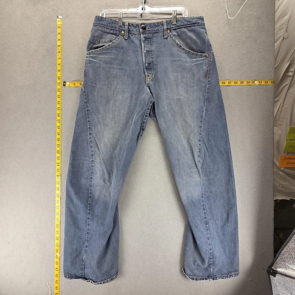 Vintage Levis Engineered Jeans Mens 34x32 Blue Buckle Back One Pocket Twisted